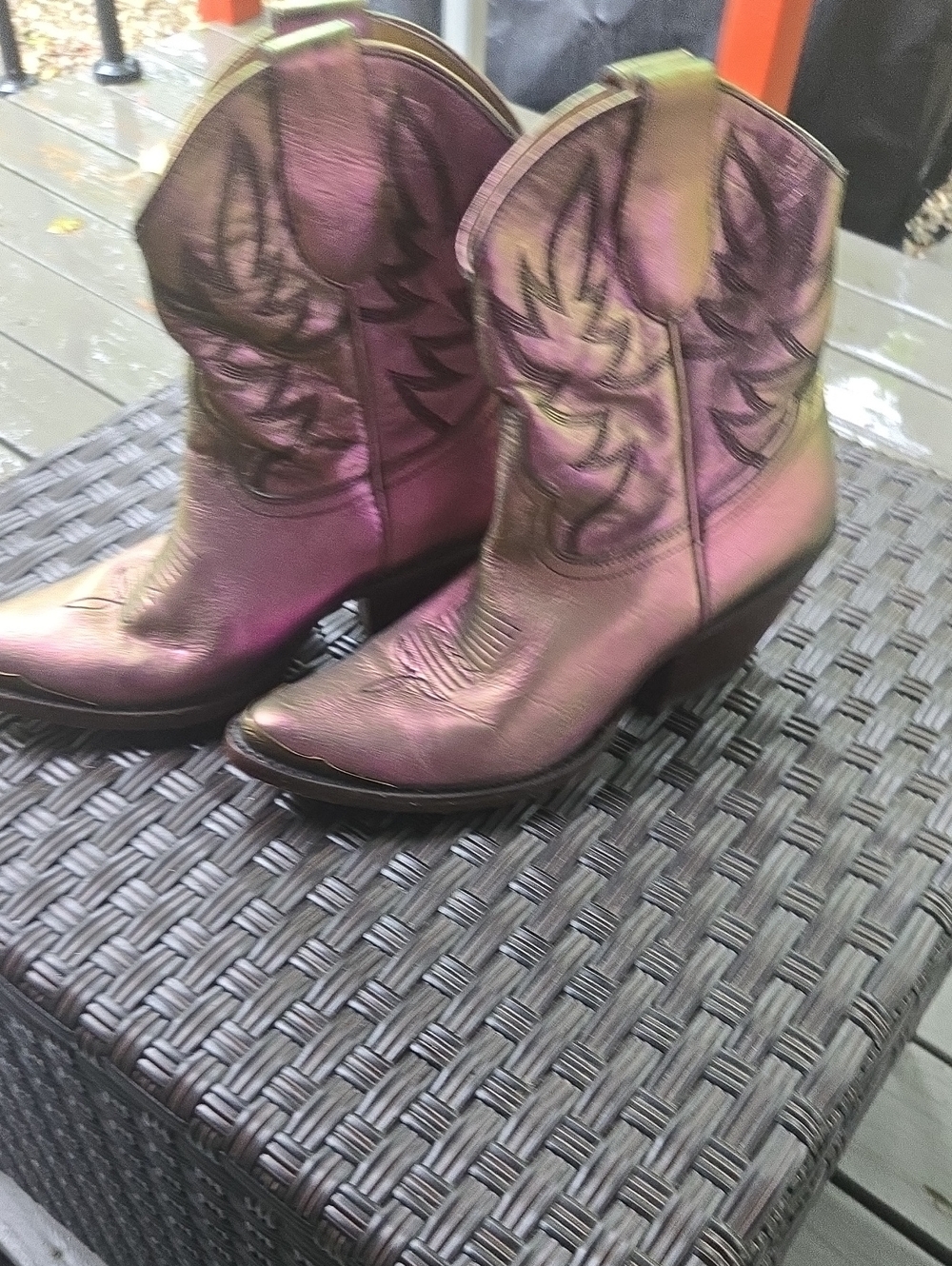 Idyllwind Metallic Purple Cowboy Ankle Boots